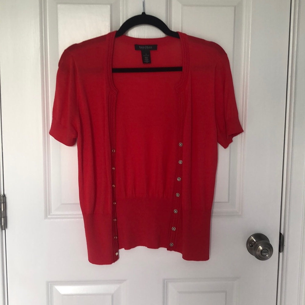 White House Black Market- Short sleeve sweater/cardigan - size small